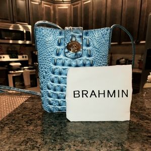 Small light blue Brahmin crossbody.